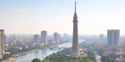 Potential visualisation of green corridors in Cairo (illustrative). The image highlights how integrated green infrastructure can improve urban resilience by enhancing microclimate regulation, supporting natural ventilation, reducing heat stress and strengthening ecosystem-based adaptation in dense urban environments.