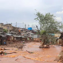 Flooded Settlement Nairobi. Photo SDI Kenya/Muungano Wa Wanavijiji.