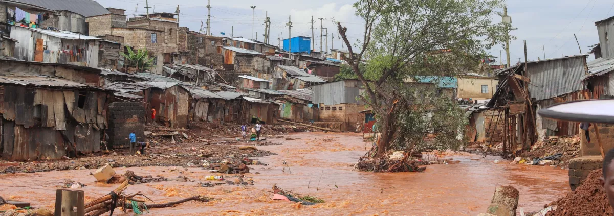 Flooded Settlement Nairobi. Photo SDI Kenya/Muungano Wa Wanavijiji.